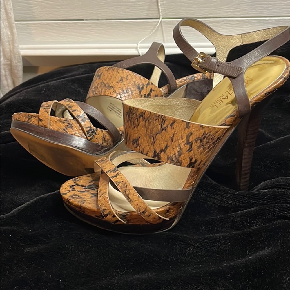 Micheal Kors Snake Print Heels